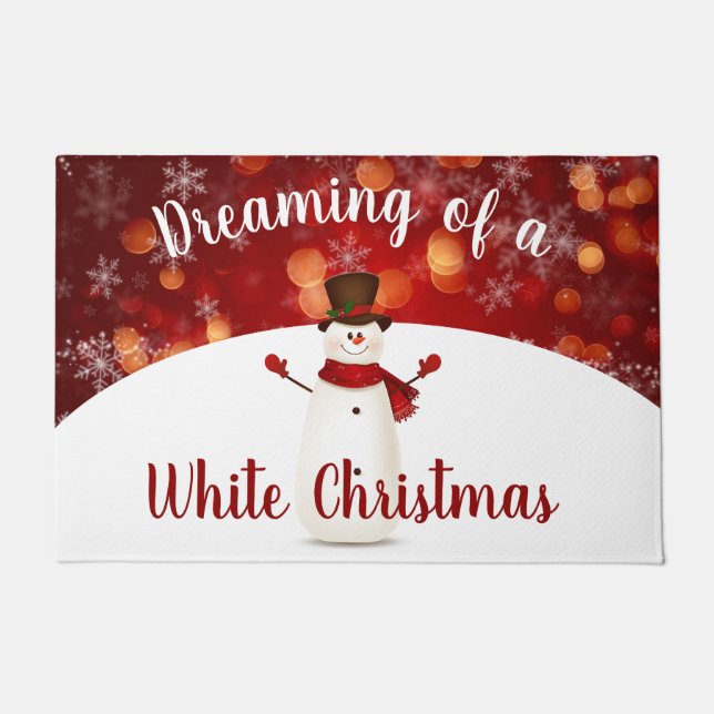 Felpudo Soñando con un Navidad blanco (Anverso)