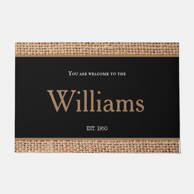 Felpudo Sorprendente diseño acogedor moderno monograma mar (Anverso)