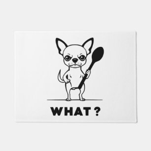 Felpudo Sorpresa de cuchara de Chihuahua arte gracioso de