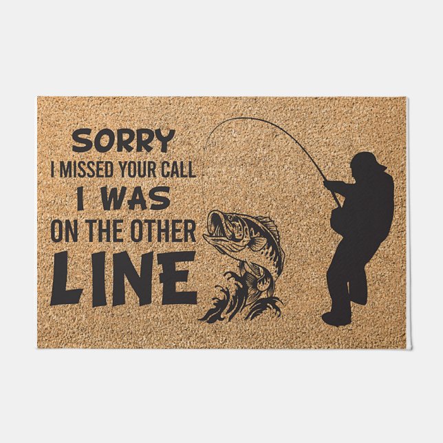 Felpudo Sorry I Missed Your Call Fisher  (Anverso)