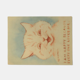 Felpudo Soy Feliz Porque Todos Me Aman (Gato Jovial)