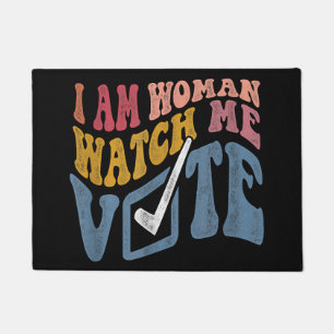 Felpudo Soy mujer, mírame votar 2024 Ola Azul Voto
