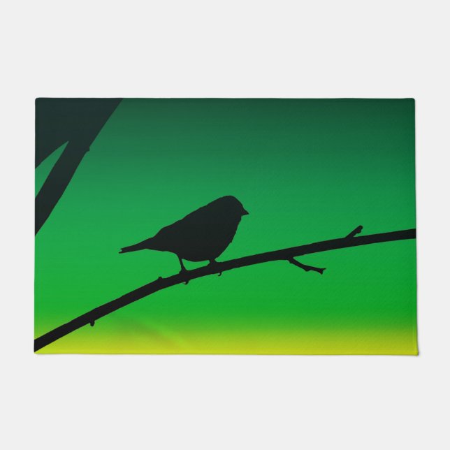 Felpudo Sparrow Silhouette On Limonene (Anverso)