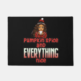 Felpudo Spice de calabaza y todo lo bueno Chica negro Magi