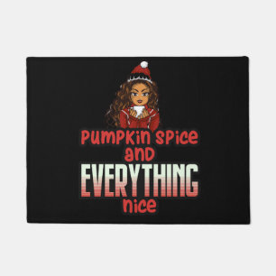 Felpudo Spice de calabaza y todo lo bueno Chica negro Magi