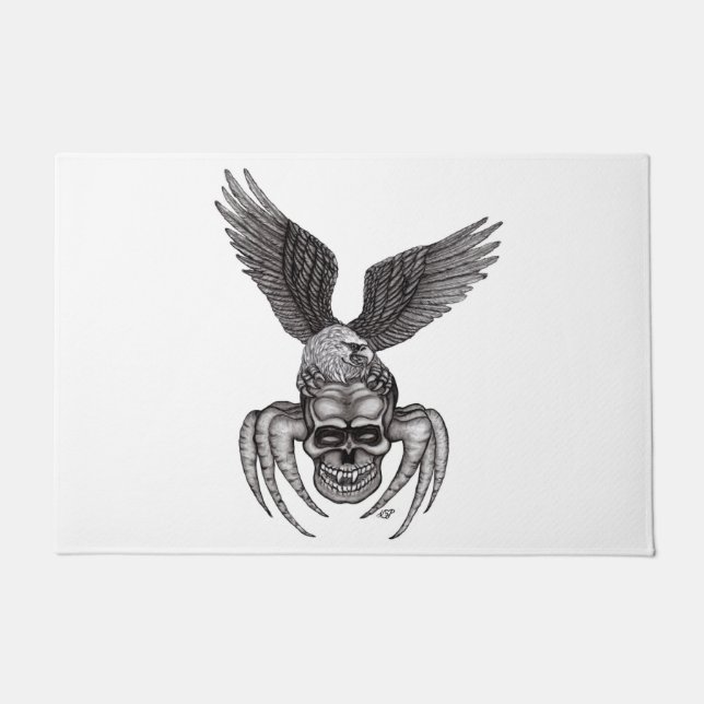 Felpudo Spiderskull con águila (Anverso)