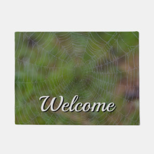 Felpudo Spiderweb con gotas de bienvenida Doormat