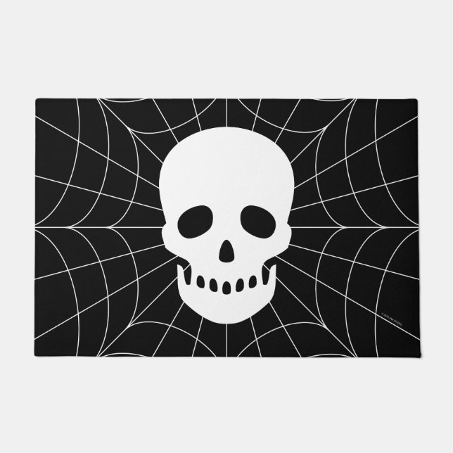 Felpudo Spiderweb Skull Door Mat (Anverso)