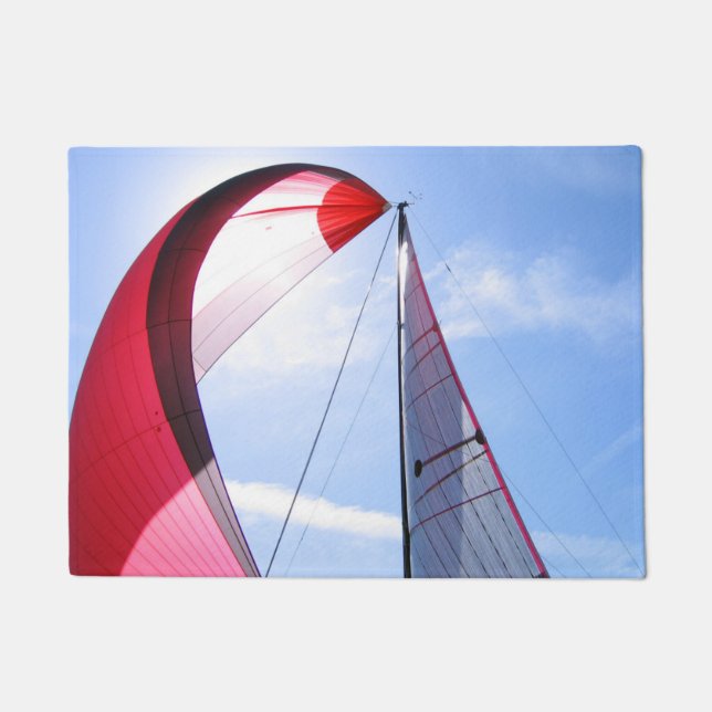 Felpudo Spinnaker rojo con Sun (Anverso)
