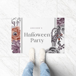 Felpudo Spooky Floral Halloween Birday Party Card