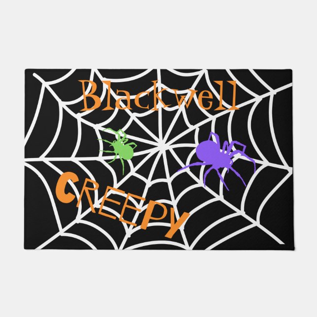 Felpudo Spooky Spider Web (Anverso)