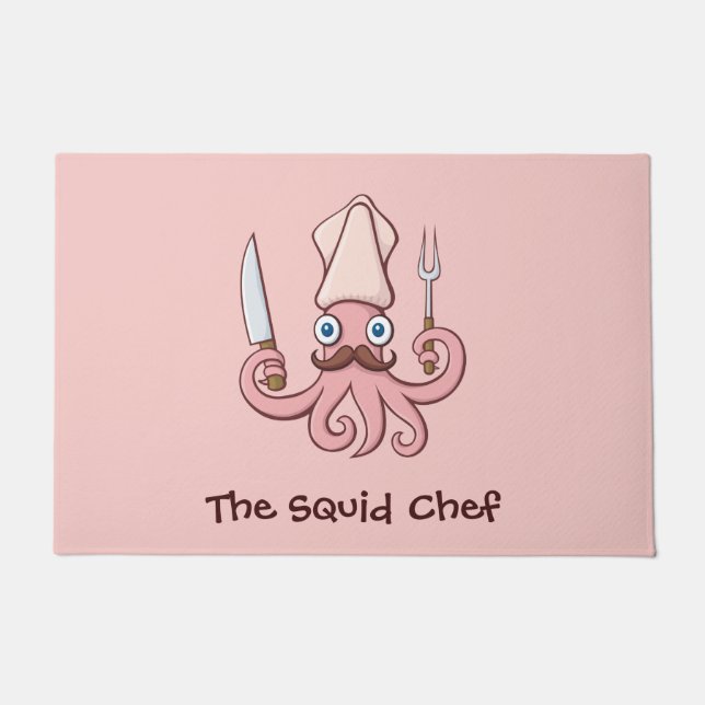 Felpudo Squid Chef Personalizado (Anverso)