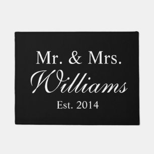 Felpudo Sr. Personalizado y Sra. Boda