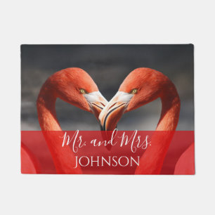 Felpudo Sr. y señora Flamingos en amor
