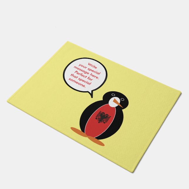 Felpudo Sra. Pingüino Personalizada Albania (Angular)