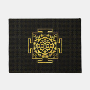 Felpudo Sri de oro Yantra/Sri Chakra