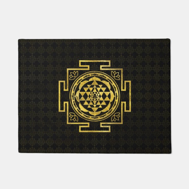 Felpudo Sri de oro Yantra/Sri Chakra (Anverso)