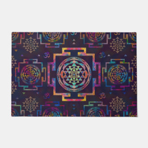 Felpudo Sri Yantra/Sri Chakra en color
