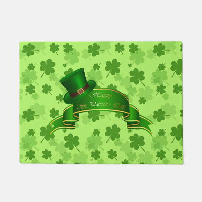 Felpudo St. Patrick's Clovers Doormat (Anverso)