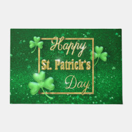 Felpudo St. Patrick's Day Gold Shamrock