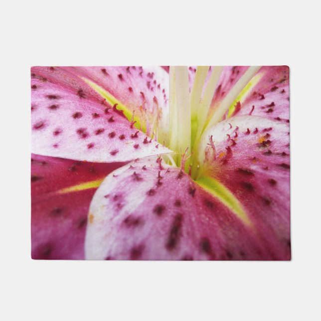 Felpudo Stargazer Lily Bright Magenta Floral (Anverso)