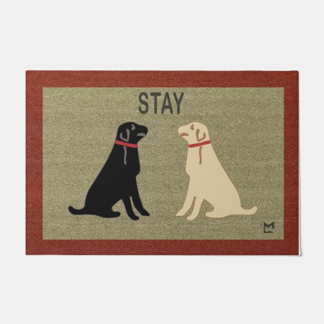 Felpudo Stay Dog Couples Mat, Mejor Animal  (Anverso)