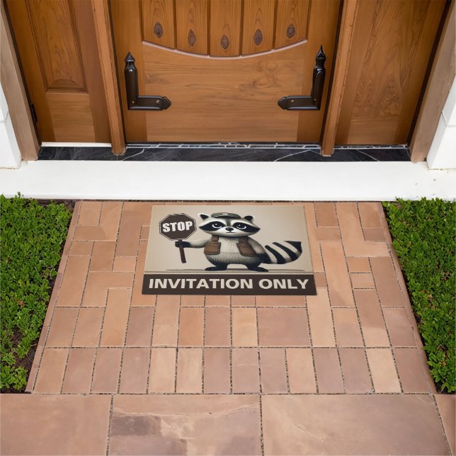 Felpudo Stop, Humorvoller Waschbär für exklusive Haushalte (Exterior)