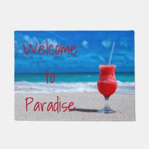 Felpudo Strawberry Daiquiri Tropical Punch Caribbean Beach