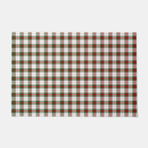 Felpudo Stuart / Stewart tartan blanco rojo platillo verde