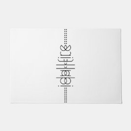 Felpudo Su nombre como glifos alienígenas blanco único