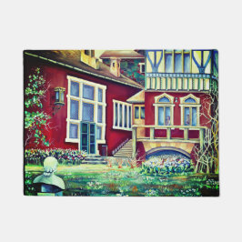 Felpudo Suecia, pintoresco paisaje rojo Falun