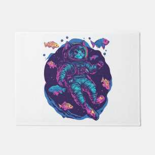 Felpudo Sueños de gato espacial � Gato divertido de galaxi