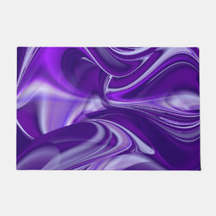 Felpudo Sueños del arcoiris de flores moradas