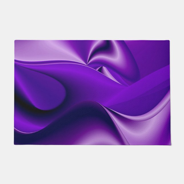 Felpudo Sueños del arcoiris de flores moradas (Anverso)