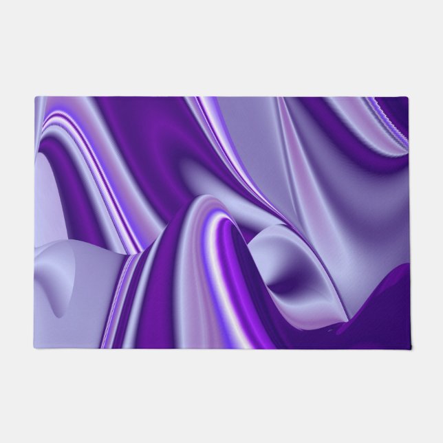 Felpudo Sueños del arcoiris de flores moradas (Anverso)