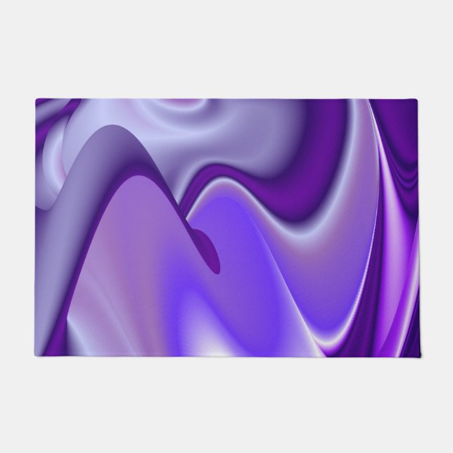 Felpudo Sueños del arcoiris de flores moradas (Anverso)