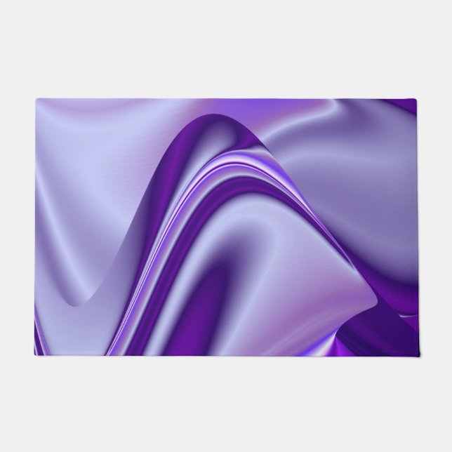 Felpudo Sueños del arcoiris de flores moradas (Anverso)