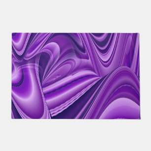 Felpudo Sueños del arcoiris de flores moradas