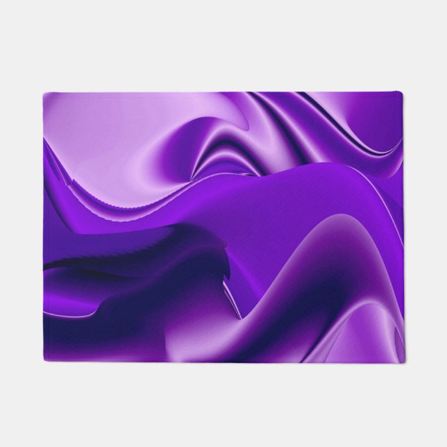 Felpudo Sueños del arcoiris de flores moradas (Anverso)
