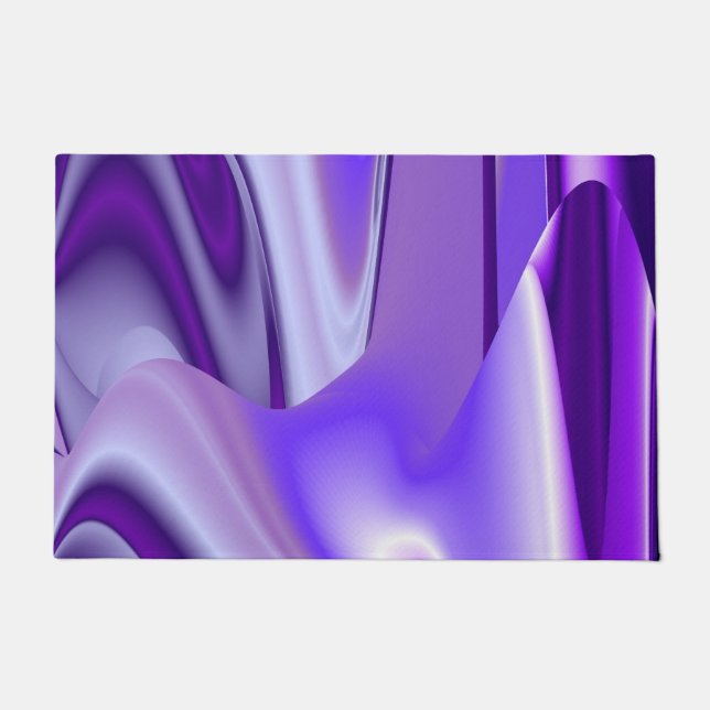 Felpudo Sueños del arcoiris de flores moradas (Anverso)