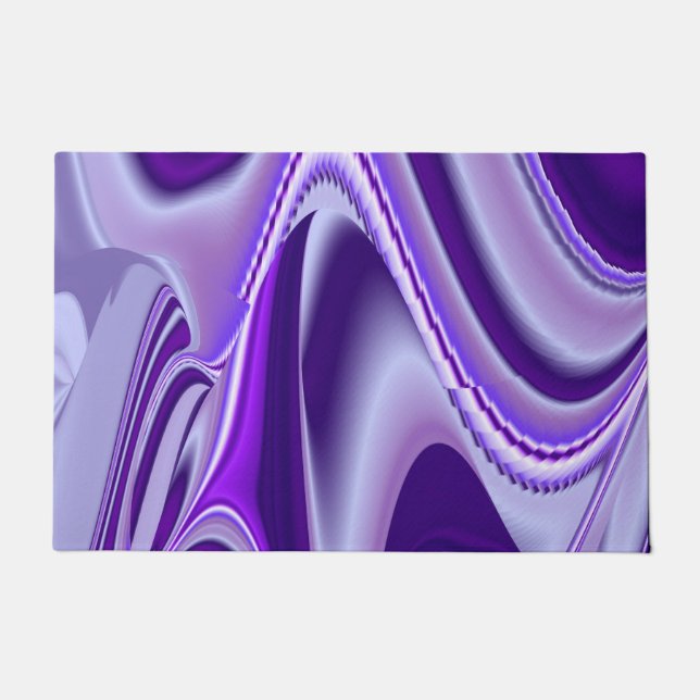 Felpudo Sueños del arcoiris de flores moradas (Anverso)