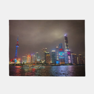 Felpudo Sueños Eléctricos - Línea Futurista de Shanghai, A