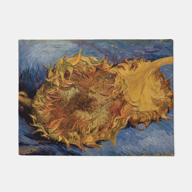 Felpudo Sunflower por Vincent Van Gogh (Anverso)