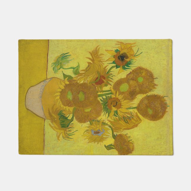 Felpudo Sunflowers - Vincent van Gogh (Anverso)