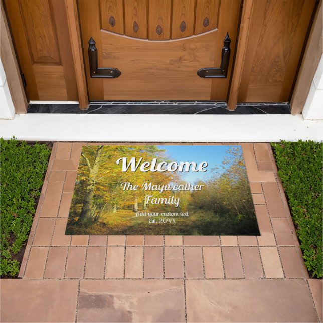 Felpudo Sunny Autumn Walk - Personalizado (Exterior)