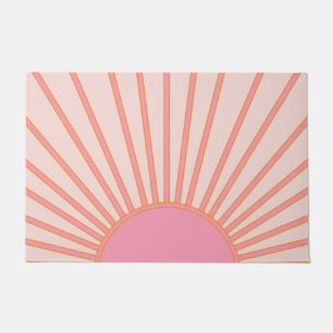 Felpudo Sunrise Pink Resumen Retro Sunshine