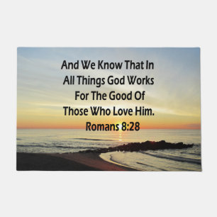 FELPUDO SUNRISE ROMANS 8:28 SCRIPTURE VERSE