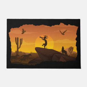Felpudo Sunset Kokopelli Doormat