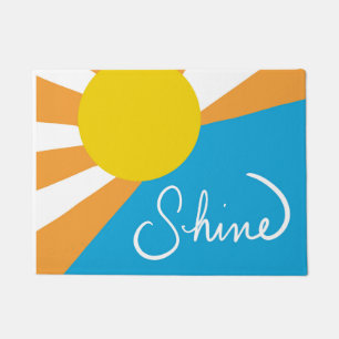 Felpudo Sunshine Rays de felicidad de @ Cathy Thompson