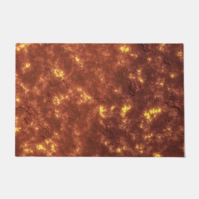 Felpudo Superficie del planeta volcánico de lava caliente (Anverso)